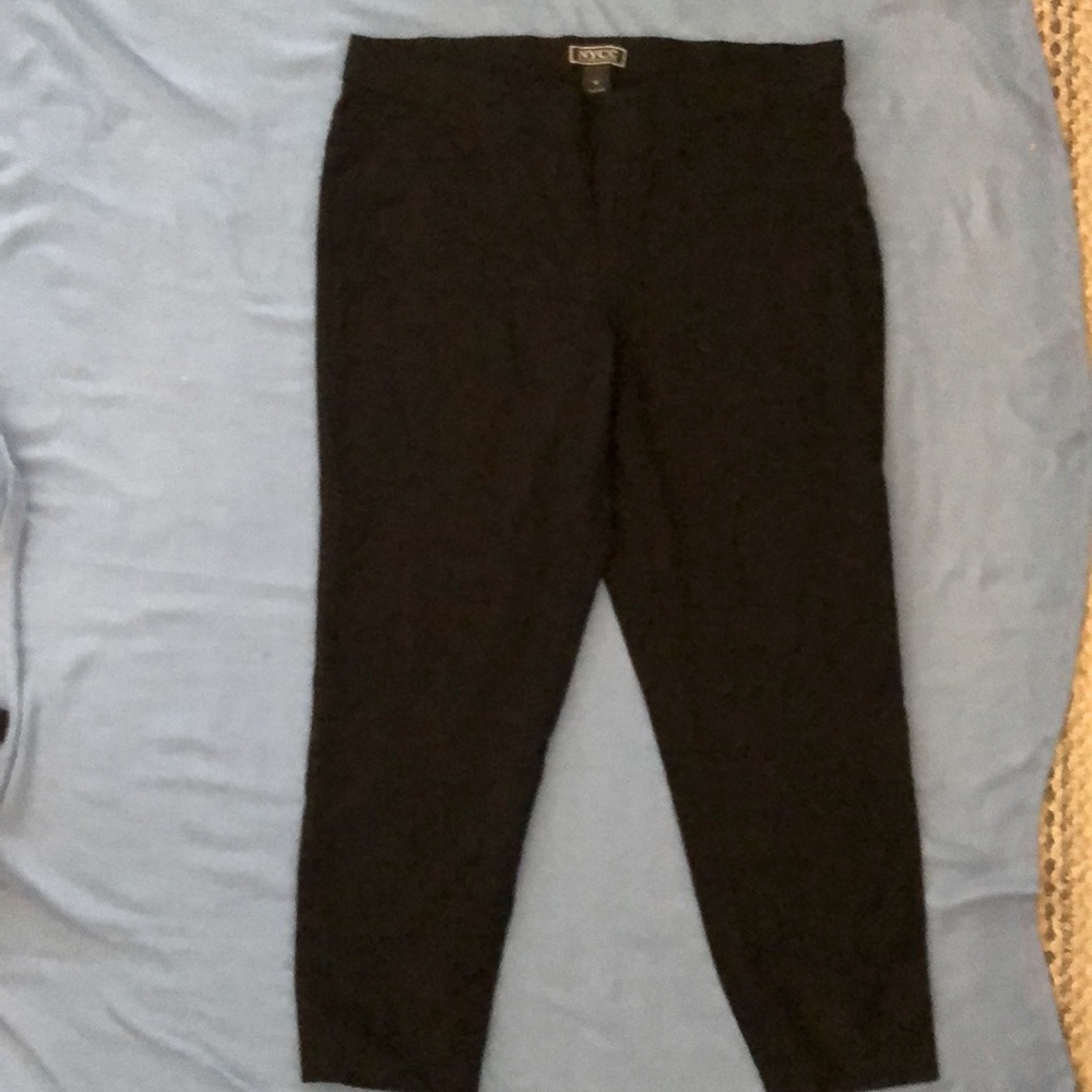 Black loose fit ankle pants